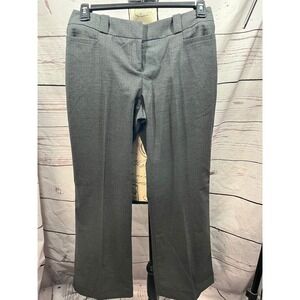 Courtenay Women Gray Flat Front Career Dress Pants Size 10
